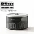 Automatischer Trinkbrunnen für Haustiere in Transparent-Schwarz, 220V Netzstecker - Stecker Modell / Transparentes Schwarz