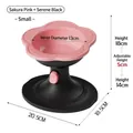 Gamelle réglable en forme de fleur pour animaux, rose et noir, petit modèle - Rose Cerise avec Support Noir Calme / Petit (Diamètre Intérieur 13cm) / Rose Sakura