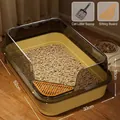 Detail of large semi-enclosed cat litter box with scoop, sifter and 52x33cm size - With Scoop / Extra Large (52x33x18cm) / Cheese Yellow
