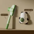 Katzenminze-Ball in Panda-Form und grünes Fellpflege-Kamm-Set aus Edelstahl für Katzen - Stahlzahn Haustierkamm und Panda Katzenminze Set / 1 Kamm + 2 Katzenminze Bälle