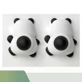 Zweierpack Katzenminze-Bälle in Pandaform, drehbare Leckspielzeuge für gesunde Katzen - 2 Stück/Set