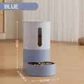 Comedero y bebedero automático 2 en 1 para mascotas, azul niebla, 25cm de alto. - Comedero 2.4L / Solo Alimentación / Azul Niebla