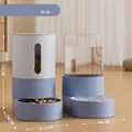 Juego de comedero y bebedero automático 2 en 1 para mascotas en azul bruma - Juego Separado / Gran Capacidad / Azul Niebla