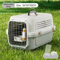 Graue minimalistische Transportbox für Katzen und Hunde, Abmessungen 56x32x35cm - Groß (56x32x35cm) / Einfaches Grau