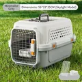 Tragbare Transportbox für Katzen und kleine Hunde in Grau und Weiß für Flugreisen - Dachfenstermodell (56x33x35cm) / Einfaches Grau