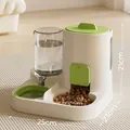 Dispensador automático 2 en 1 de comida y agua para gatos y perros en color verde menta - Tapa Deslizante 2 en 1 Automático / Verde menta