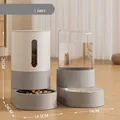 Set de comedero y bebedero automático gris para gatos y perros con medidas exactas - Juego Separado / Gran Capacidad / Gris Clásico