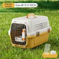 Mango-gelbe tragbare Haustier-Transportbox für Katzen und kleine Hunde, 48x31,5x30cm - Klein (48x31.5x30cm) / Käsegelb