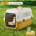 Caisse de transport portable jaune pour petits chiens et chats, taille 56x32x35cm. - Grand (56x32x35cm) / Jaune Fromage