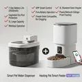 Fuente de agua inteligente y comedero de 4L para mascotas con control por WiFi - Combo Bebedero y Alimentador WIFI / Modelo de Dispensación WIFI Inteligente