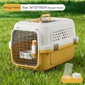 Caisse de transport jaune pour chiens et chats 56x33x35cm avec toit ouvrant - Modèle avec Lucarne (56x33x35cm) / Jaune Fromage