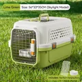 Caisse de transport portable vert citron pour petits et moyens chiens et chats 56x33x35cm - Modèle avec Lucarne (56x33x35cm) / Vert menthe