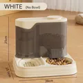 Distributeur automatique de nourriture et d'eau blanc pour chats sans bol inclus - Distributeur Intégré (Sans Bol) / Blanc minimaliste