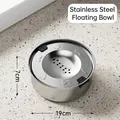 Stainless steel floating pet water bowl for cats and dogs with 19cm diameter size - 1.2L Medium / Elephant Style