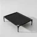 Durable black elevated dog cot for all seasons moisture-proof raised cooling pet bed - Elevated Pet Bed / Size M (67x49cm) / Black