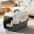 Transportín gris grande profesional para perros y gatos hasta 10kg para viajes en avión - Large Transport Model (Within 10kg) / Gris Simple
