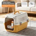 Transportín amarillo para mascotas para gatos y perros pequeños con dimensiones - Small Transport Model (Within 7.5kg) / Amarillo Queso