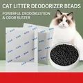 Perlas desodorizantes de carbón activato para areneros de gatos en sobres - 5 Paquetes/Paquete