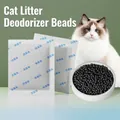 Perlas desodorantes de carbón activado para caja de arena de gatos - 50 Paquetes/Paquete