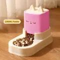 Comedero automático de 2200ML con forma de gato rosa para mascotas y perros - Comedero (2200ML) / Rosa