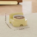 Cremegelber erhöhter Futternapf für Hunde und Katzen, langlebiges kippsicheres Design - Einzelschüssel / Milchgelb