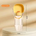 Gele draagbare drinkfles van 550 ml voor honden en katten buiten, hoogte 25 cm - Drinkstijl / 550ml / Oranje