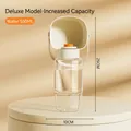 Draagbare drinkfles voor huisdieren in crème beige, 550 ml inhoud voor honden en katten - Drinkstijl / 550ml / Wit