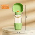 Draagbare water- en voerfles voor huisdieren in groen met 350ml en 200ml capaciteit - Alles-in-één Water en Voeding / 350ml+200ml / Groen