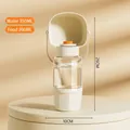 Draagbare drinkfles voor huisdieren met 350 ml water- en 200 ml voercapaciteit - Alles-in-één Water en Voeding / 350ml+200ml / Wit