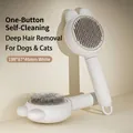 Weiße Tierpflegebürste mit Hasenohren für Hunde und Katzen, Größe 198x87x46mm - Hasenohren-Stil / Off-White
