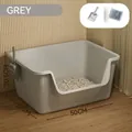 Arenero para gatos gris abierto 50cm x 37cm incluye pala y paquete desodorizante - Inclinado Extra Grande (50cm) / Gris Estrellado