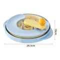 Manual chicken meat shredder in blue and yellow with 28.5cm diameter for pet food - Sky Blue