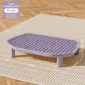 Extra large purple cat litter sifting board with raised support feet, size 46x30x9cm. - [Purple] Detachable High-Legged Litter Trapping Platform (Fits 99% of Cat Litter Boxes) / Cat Pedal