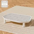 White cat litter tracking pedal board with 46x30x9cm dimension details - Splash Mat - High Leg Detachable / Cat Pedal / White
