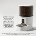 White WiFi smart automatic pet feeder with 4L clear storage tank for small cats and dogs - Smart WiFi Version / Capacity / Black