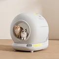 Automatic smart self-cleaning cat litter box with Wi-Fi remote control and enclosed design - Without Pedal / CN Plug / Off White