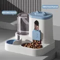 Automatischer Futter- und Wasserspender für Haustiere mit 1600 ml und 800 ml - 1600ml Feeder + 800ml Waterer / Blau (Slider der 2. Generation)