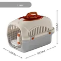 Caisse de transport gris minimaliste pour chats et chiens, dimensions 500x320x330mm - Gris Blanc (Avec Lucarne / Comprend Bol et Tapis d'Urine) / 50x32x33cm