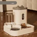 Distributore automatico 2-in-1 grigio minimalista di cibo e acqua per animali - Balena Grigia