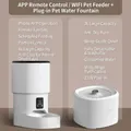 Smart WiFi pet automatic feeder and water fountain set with APP remote control - Smart WiFi Feeding and Drinking Set / 7L Large Capacity (4L Feeder + 3L Water USB)