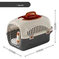 Caisse de transport pour animaux noir obsidienne 500x320x330mm pour chats et chiens - Noir (Avec Lucarne / Comprend Bol et Tapis d'Urine) / 50x32x33cm