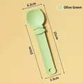 Presse-friandise pour chat vert olive et cuillère de nourrissage pour animaux, 25x6,3 cm - Forme Oreilles de Chat / Vert olive