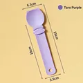 Cuillère de nourrissage pour chats violette avec dimensions détaillées pour animaux - Forme Oreilles de Chat / Violet taro