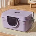 Extra large purple enclosed cat litter box with scoop, 63x44x33cm dimensions for large cats. - [63cm Jumbo] Thickened Model - Purple / Basic Model (Includes Litter Scoop & Deodorizing Pack)