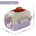Transportín portátil morado para perros y gatos, dimensiones 500x320x330mm de viaje - Púrpura (Con Claraboya / Incluye Cuenco y Alfombrilla de Orina) / 50x32x33cm