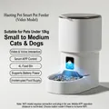 Smart WiFi 4L automatic pet feeder with camera and app control for small cats and dogs - Voice Video Interaction Model / 4L Capacity - White