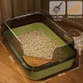 Extra große halbgeschlossene grüne Katzentoilette mit Schaufel und Sieb, 52x33x18cm - Mit Schaufel / Extra groß (52x33x18cm) / Mintgrün