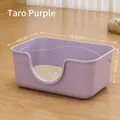 Μεγάλη ανοιχτή λεκάνη άμμου γάτας taro μωβ 63x44x27cm για κατοικίδια SKU variant - 63cm / Διευρυμένο και Πυκνό Στυλ / Με Εξαιρετικά Μεγάλο Φτυάρι / Μοβ του Τάρο