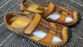 Sandali casual da uomo in pelle traspiranti e fatti a mano in un classico colore marrone - 38 / Marrone chiaro