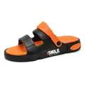 Sandali sportivi neri e arancioni resistenti con cinturino regolabile per la spiaggia - 44-45 / Nero & Arancione